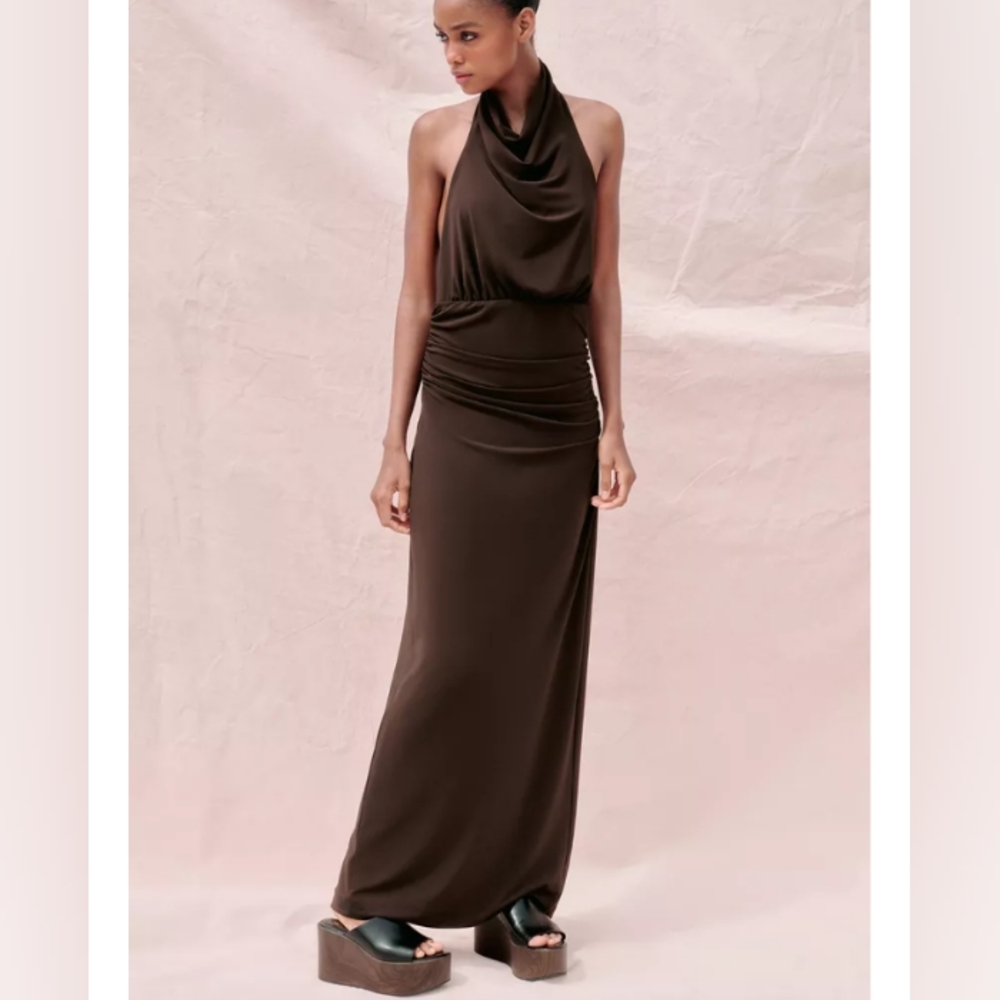 Zara Brown Maxi Dress